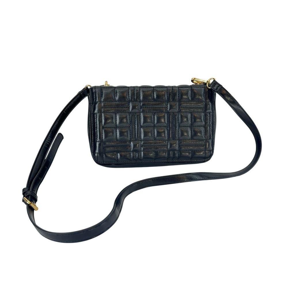 Like Dreams Crossbody Bag Womens Small Black Quilted Vegan Leather Gold Hardware